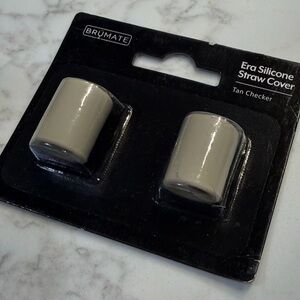 Brumate TAN CHECKER Straw Cover Set